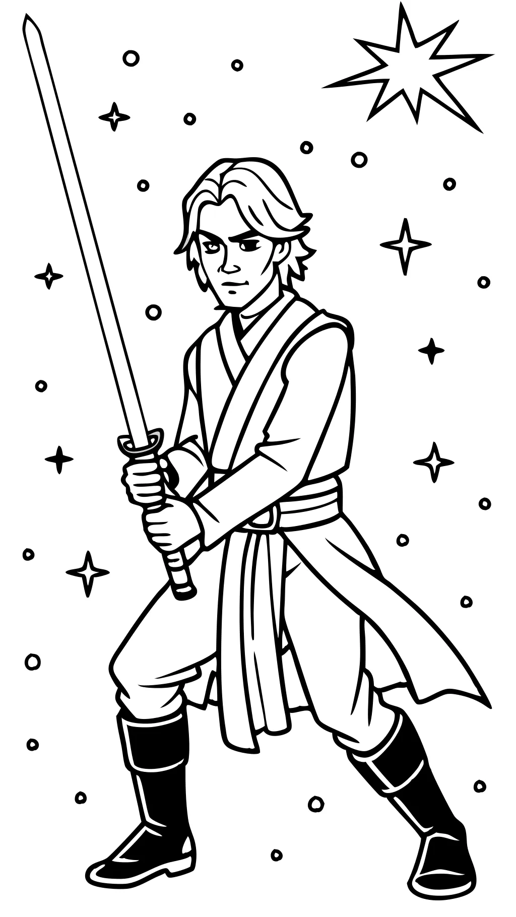 Página para colorear de anakin